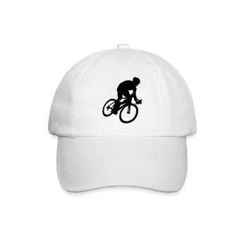 Biker, radfahren, radfahrer - Baseballkappe - Weiß/Weiß - Vorne