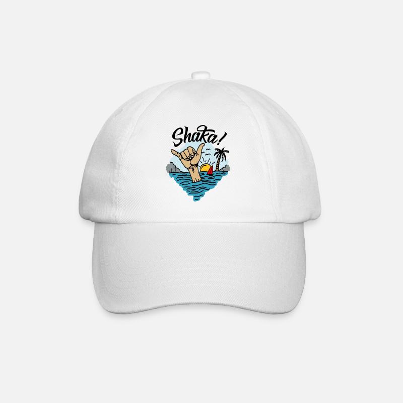 Shaka Surfer Gruß Hawaii - Baseballkappe - Weiß/Weiß