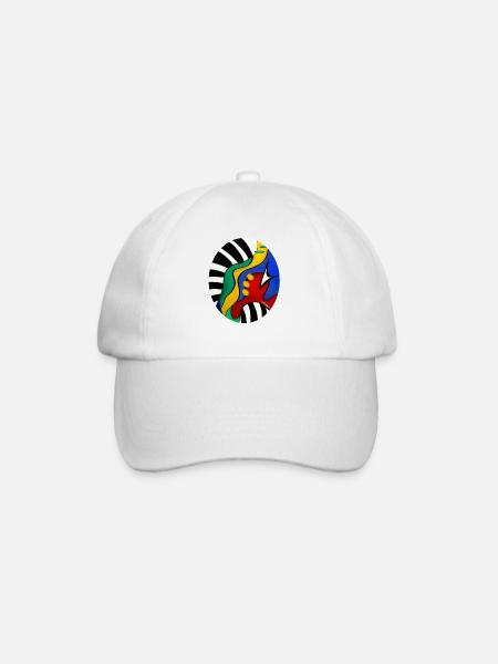 Abstrakte Kunst - Baseballkappe - Weiß/Weiß