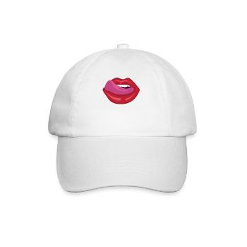 Bouche ouverte avec la langue - Casquette classique - blanc/blanc - Devant