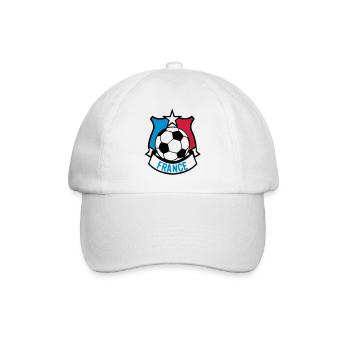 france foot supporter ecusson fanion - Casquette classique - blanc/blanc - Devant