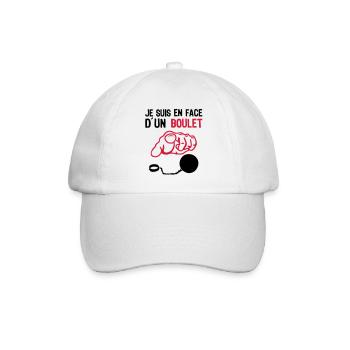 I'm facing ball insulte2 finger points - Baseball Cap - white/white - Front