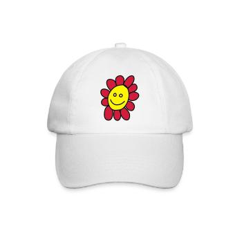 Ich bin eine Blume - Baseballkappe - Weiß/Weiß - Vorne
