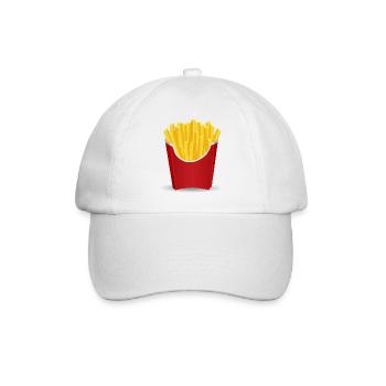 Pommes - Baseballkappe - Weiß/Weiß - Vorne