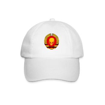 GDR Skull East Germany Gift Flag - Baseball Cap - white/white - Front