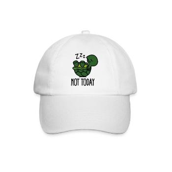 Not today - cute - sleeping - lazy - turtle - baby - Baseball Cap - white/white - Front