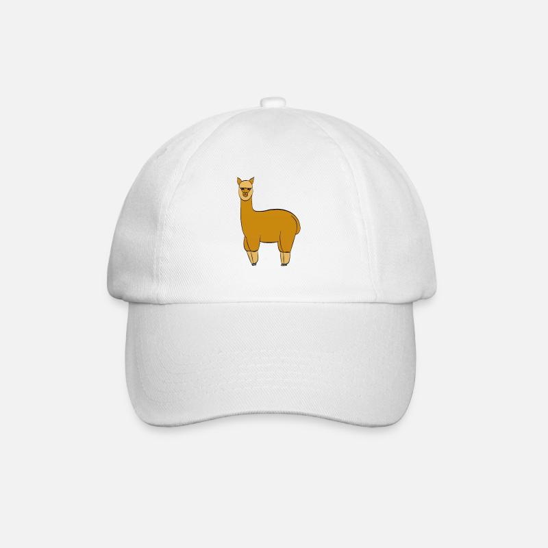 Lama - Baseballkappe - Weiß/Weiß