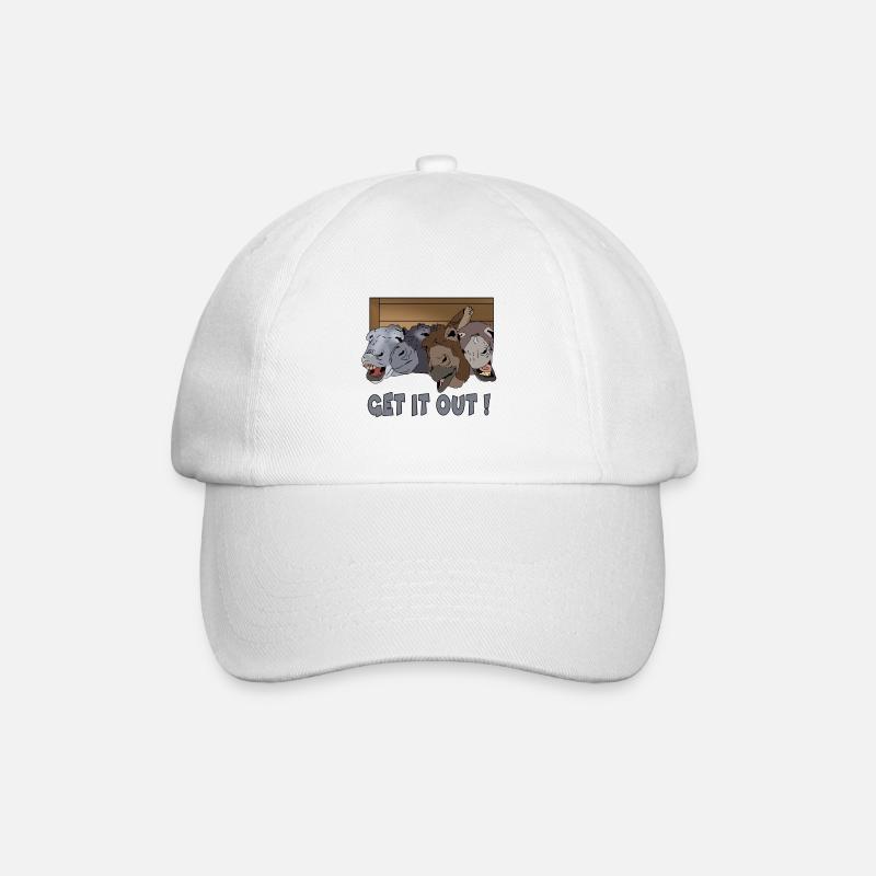 Get it out! Esel gruppe Geschenkidee für Verrückte - Baseballkappe - Weiß/Weiß