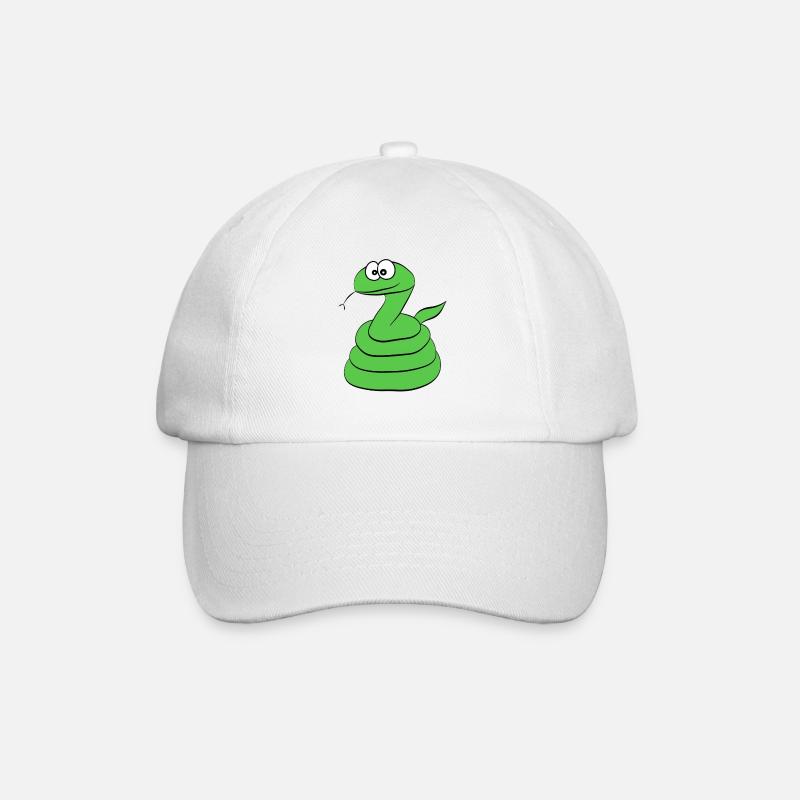 Schlange - Baseballkappe - Weiß/Weiß