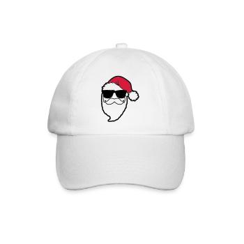 santa_claus_hohoho_4a - Baseballkappe - Weiß/Weiß - Vorne