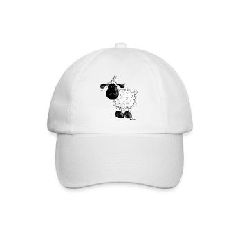 Cute sheep shirt design - Baseball Cap - white/white - Front