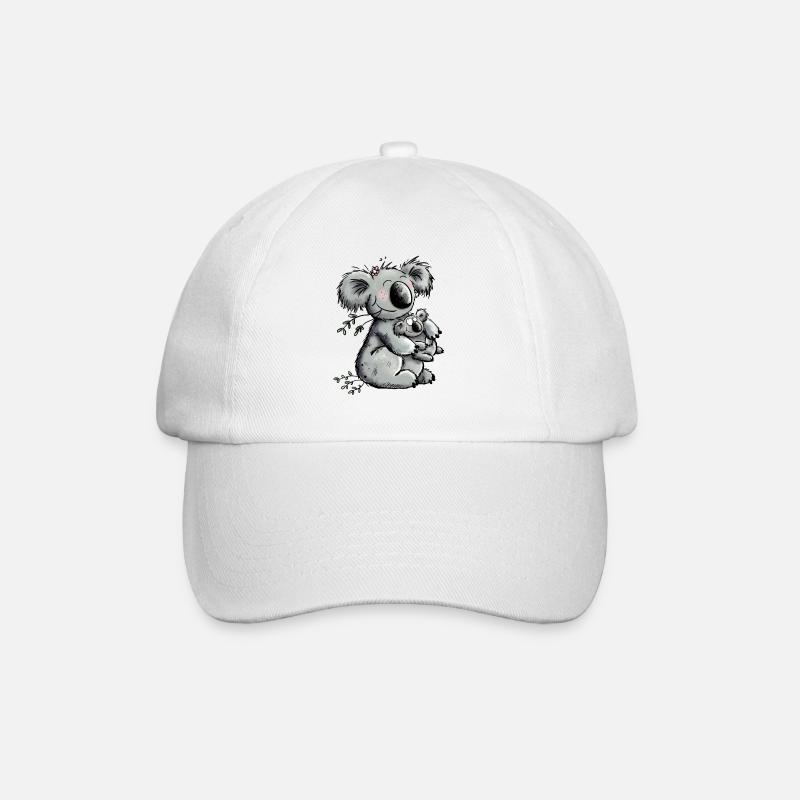 Süße Mama Koala Mit Baby Schwangerschaft Geschenk - Baseballkappe - Weiß/Weiß