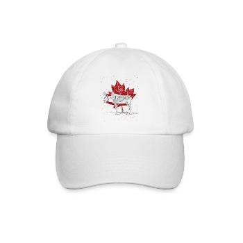 Kanada Elch - Baseballkappe - Weiß/Weiß - Vorne
