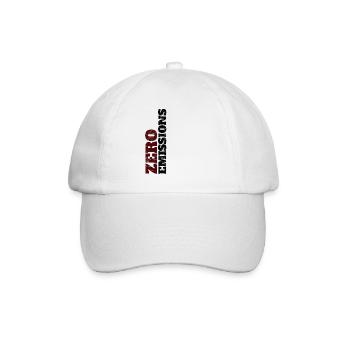 Zero emissions / electric driving / electric car - Baseball Cap - white/white - Front