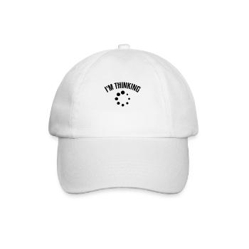Computer Nerd I'm Thinking... - Baseball Cap - white/white - Front