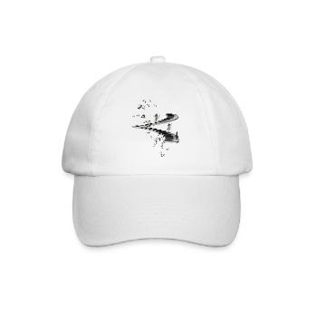 Music, cute fairies dancing on a piano - Baseball Cap - white/white - Front