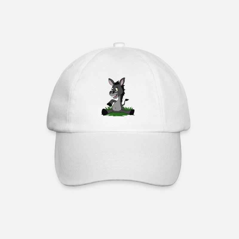 Cadeau de tshirt drôle d'âne bébé ou enfant - Casquette classique - blanc/blanc