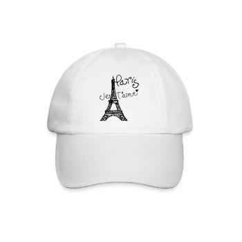 Paris Je T'aime Eiffel tower - Baseball Cap - white/white - Front