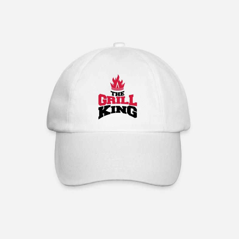 the grill king - Baseballkappe - Weiß/Weiß