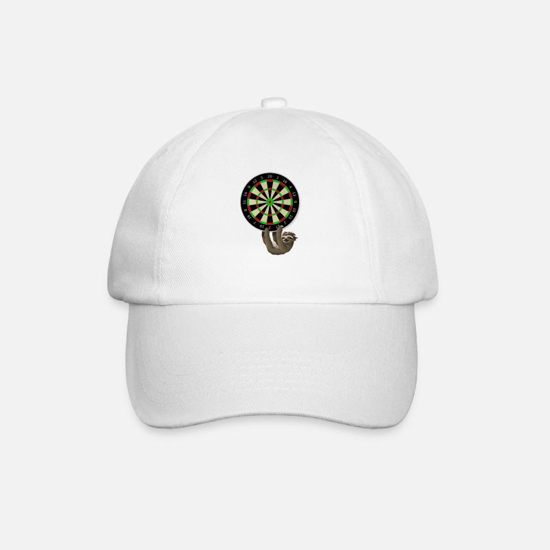 Dartboard Darts Dartspieler - Baseballkappe - Weiß/Weiß