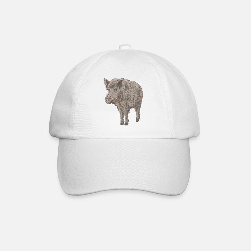 Boar - Baseball Cap - white/white