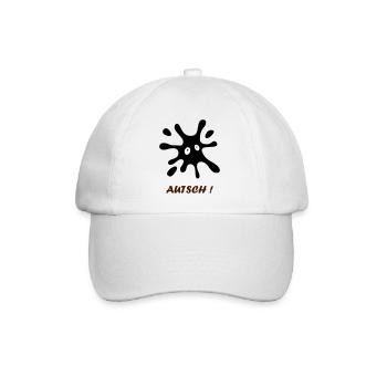 black spot with eyes - Ouch - Baseball Cap - white/white - Front