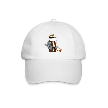 Cadeau de mécanicien cyborg Licorne - Casquette classique - blanc/blanc - Devant
