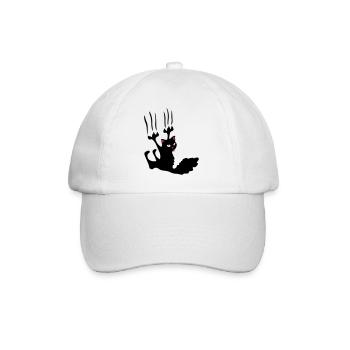 chat noir rebel ! - Casquette classique - blanc/blanc - Devant
