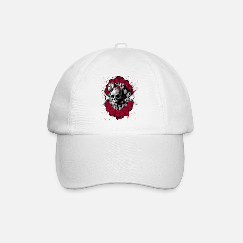 Crâne gothique mort crâne - Casquette classique - blanc/blanc