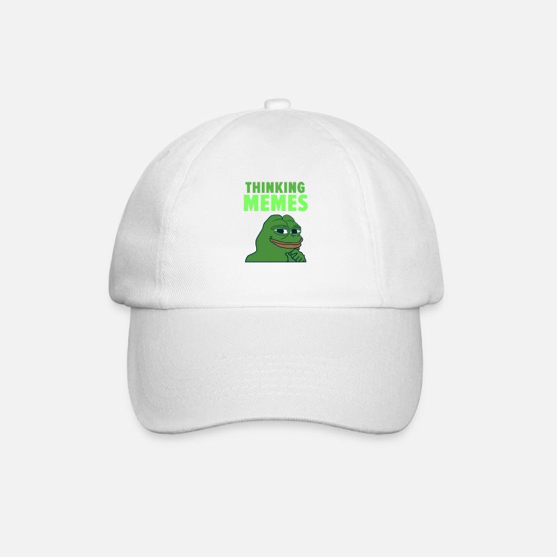 Memes - Baseball Cap - white/white