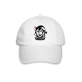Spielkarte Joker - Baseballkappe - Weiß/Weiß - Vorne