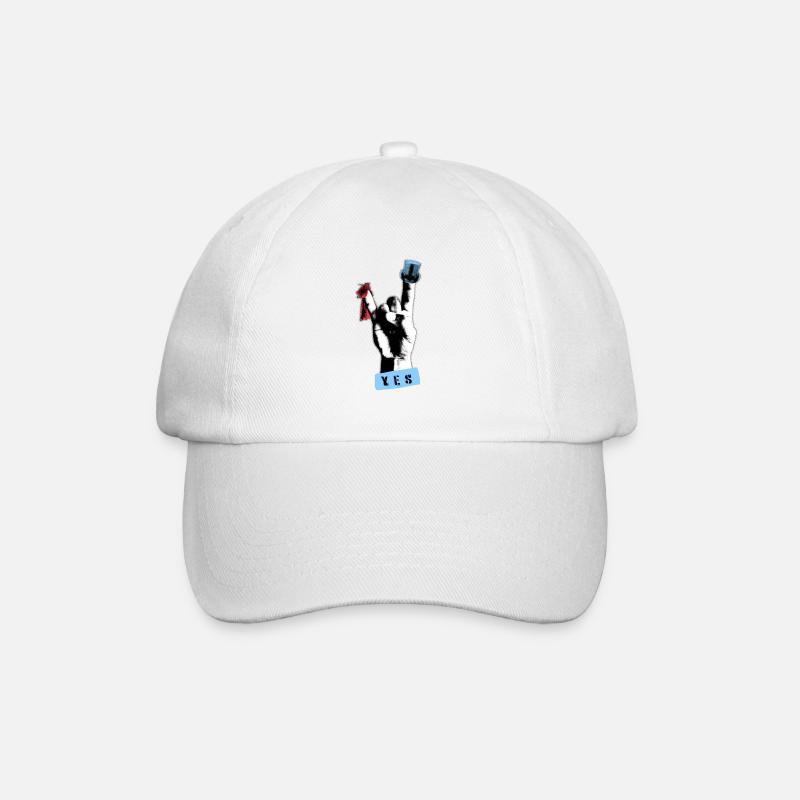 Chemise de mariage à la main Rock n Roll - Casquette classique - blanc/blanc