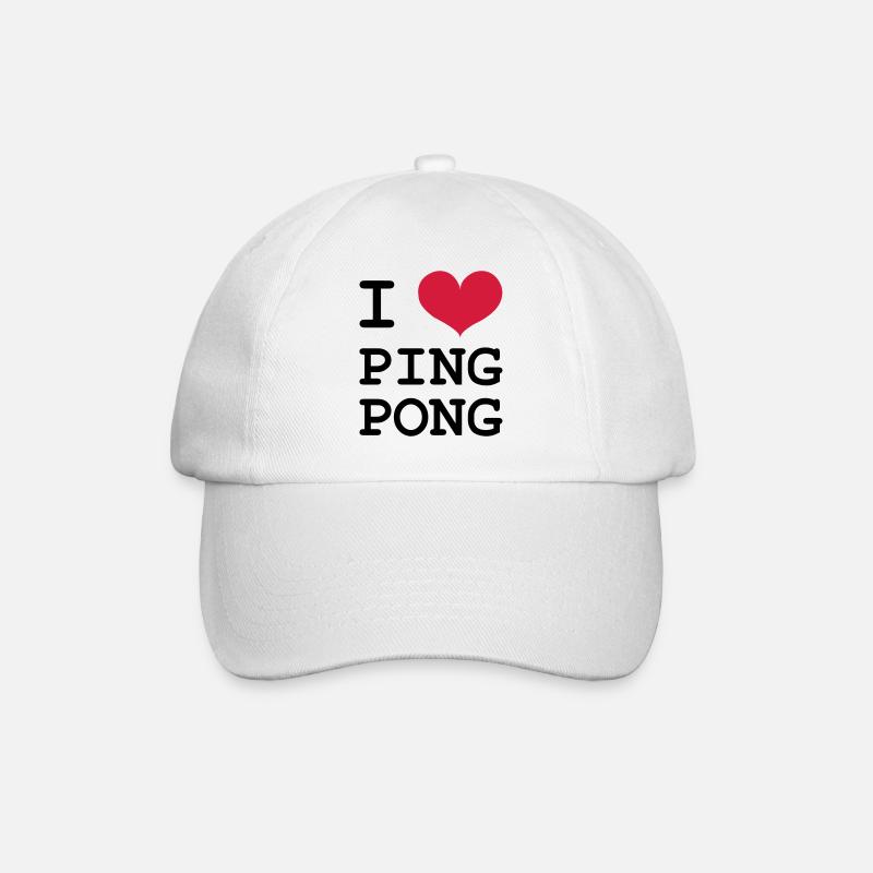 I Love Ping Pong - Casquette classique - blanc/blanc