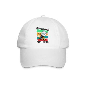 KEINE BIENEN, KEIN HONIG - Baseballkappe - Weiß/Weiß - Vorne