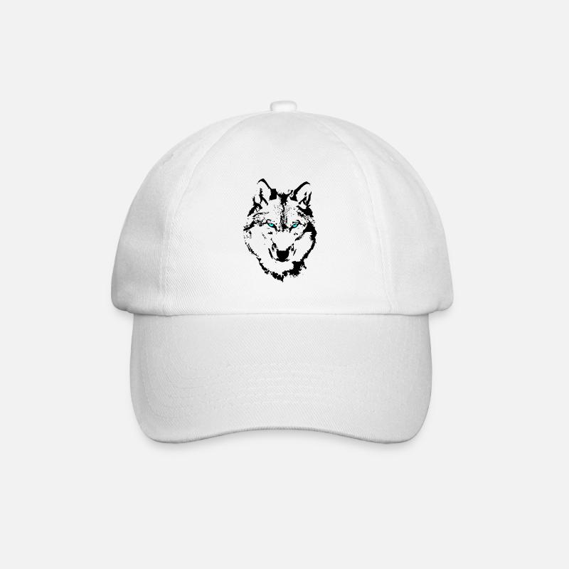 Wolf - Baseballkappe - Weiß/Weiß