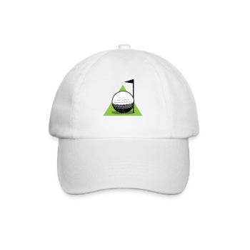 Drapeau de balle de golf golf - Casquette classique - blanc/blanc - Devant