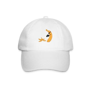 Lustige Banane Tatort Entführung, Geschenk T-Shirt - Baseballkappe - Weiß/Weiß - Vorne