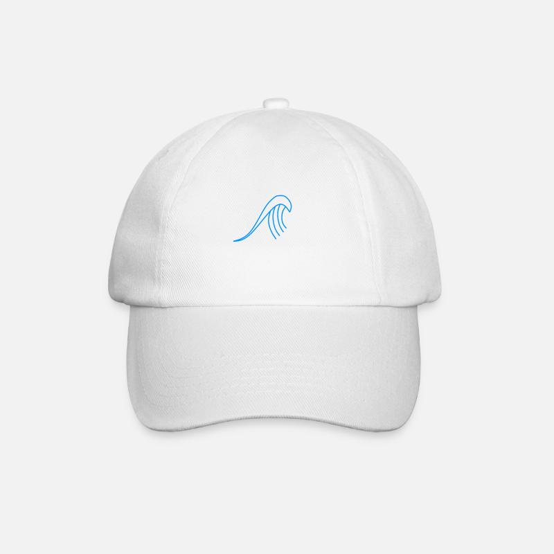 Blue wave - Baseball Cap - white/white