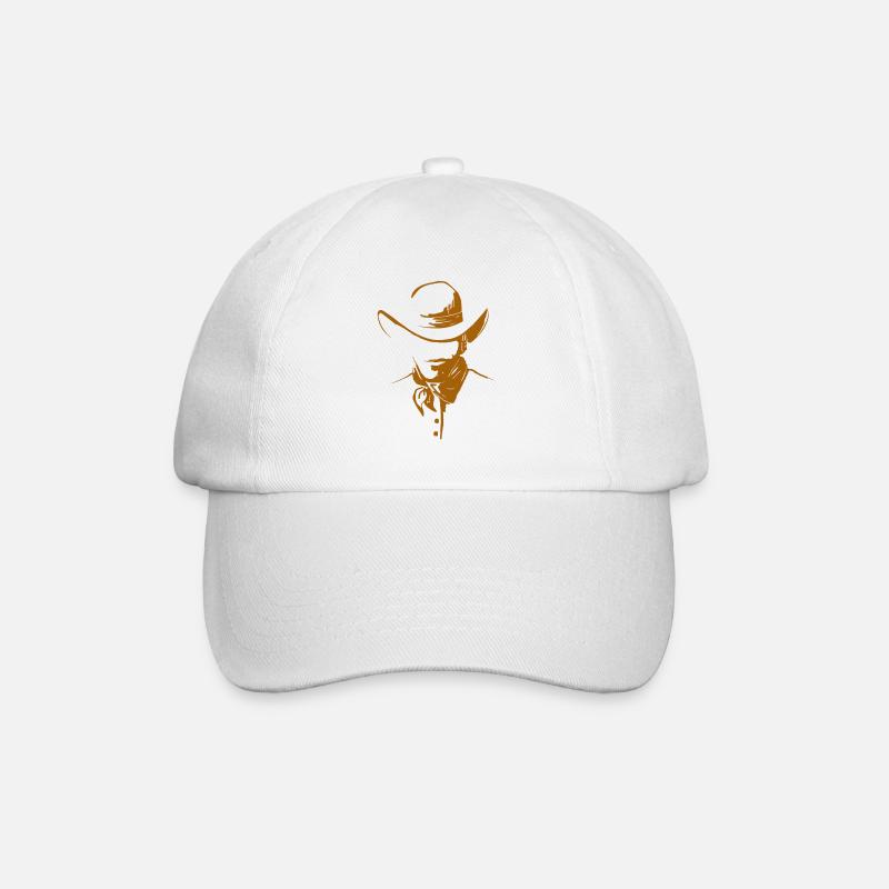 Cowboy avec chapeau occidental - Casquette classique - blanc/blanc