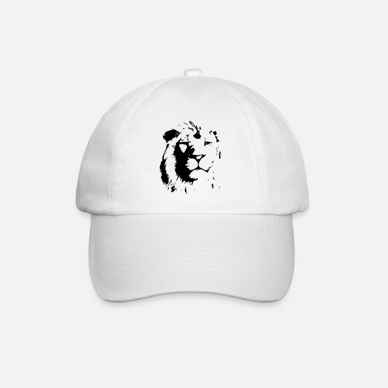 Löwe - Baseballkappe - Weiß/Weiß