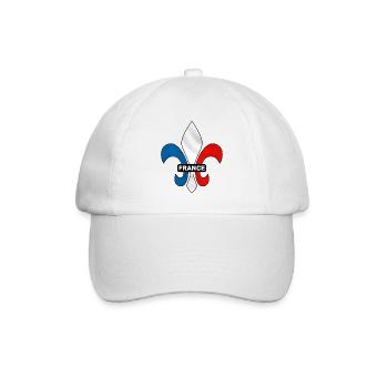 france - fleur de lys - Casquette classique - blanc/blanc - Devant
