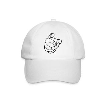 zeigefinger - Baseballkappe - Weiß/Weiß - Vorne