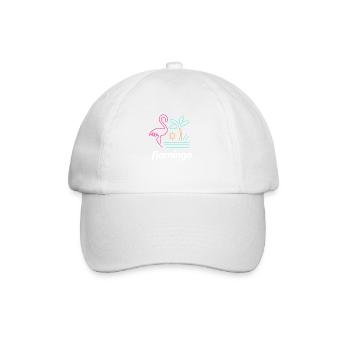 flamingo - Baseballkappe - Weiß/Weiß - Vorne