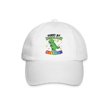 Funny unicorn eating dinosaur Dino - Baseball Cap - white/white - Front