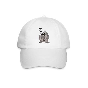 Idée cadeau amis Katta, Makis et Lemurs - Casquette classique - blanc/blanc - Devant