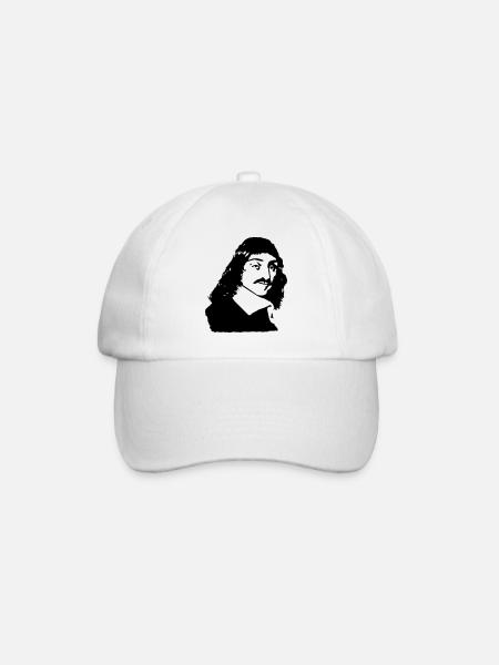 Büstenzeichnung des französischen Philosophen Desc - Baseballkappe - Weiß/Weiß
