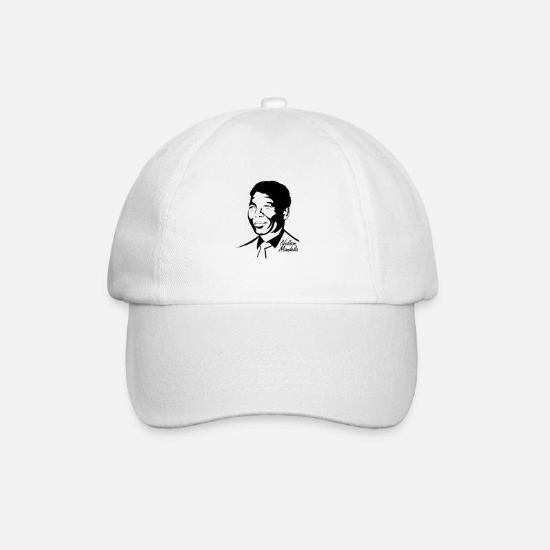 Nelson Mandela - Baseball Cap - white/white