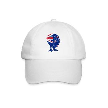 Kiwi Neuseeland - Baseballkappe - Weiß/Weiß - Vorne