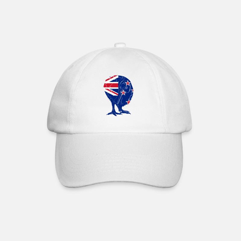 Kiwi Neuseeland - Baseballkappe - Weiß/Weiß