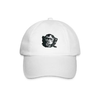 Cigar With Smoking Monkey Aficionado Gift - Baseball Cap - white/white - Front